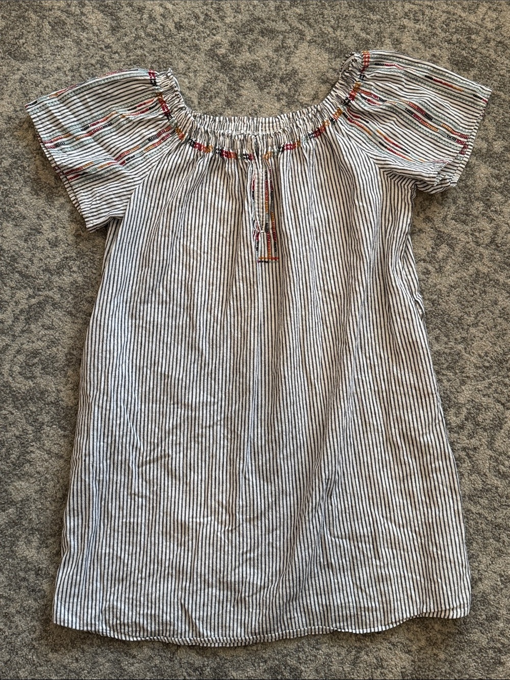 Knox Rose Embroidered Striped Dress - IT HAS POCKETS!